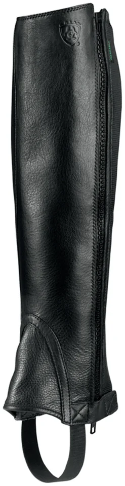 Ariat Unisex Breeze Chap Half Chap Black 9 Ariat Unisex Breeze Chap Half Chap Black -Equestrian Supply Store 10005943 3 4 front