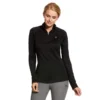 Ariat Women's Sunstopper 2.0 1/4 Zip Baselayer Black 1 Ariat Women's Sunstopper 2.0 1/4 Zip Baselayer Black -Equestrian Supply Store 10030429 front