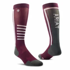 Ariat AriatTEK Slimline Performance Socks Mulberry/Ebony