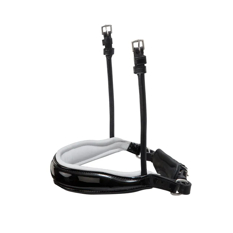 Schockemohle Venice Noseband Black-Patent-White-Silver 3 Schockemohle Venice Noseband Black-Patent-White-Silver