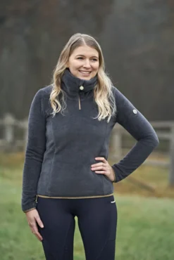 Covalliero Teddy Fleece Sweater Graphite -Equestrian Supply Store 178038