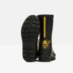 Joules Molly Printed Welly - Gold Etched Bee -Equestrian Supply Store 212646 GLDBEE 6