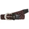 Schockemohle Sporty Logo Belt - Black-Wine 2 Schockemohle Sporty Logo Belt - Black-Wine -Equestrian Supply Store 2150 00341 SportyBelt black wine