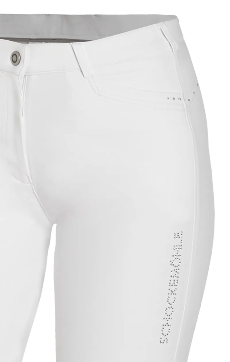 Schockemohle Summer Daliah Knee Grip Breeches White 6 Schockemohle Summer Daliah Knee Grip Breeches White - Image 4