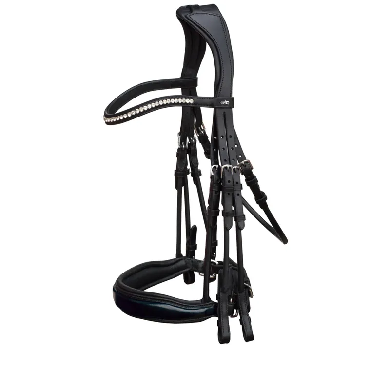 Schockemohle Venice Double Bridle Black-Patent-Silver 3 Schockemohle Venice Double Bridle Black-Patent-Silver