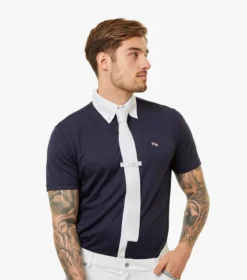 Premier Equine Antonio Men's Short Sleeve Show Shirt Navy