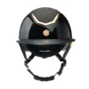 Charles Owen EQx Kylo Riding Helmet - Black Gloss/Rose Gold Sparkly Wide Peak With MIPS -Equestrian Supply Store Black20Gloss20Widpeak20Mips