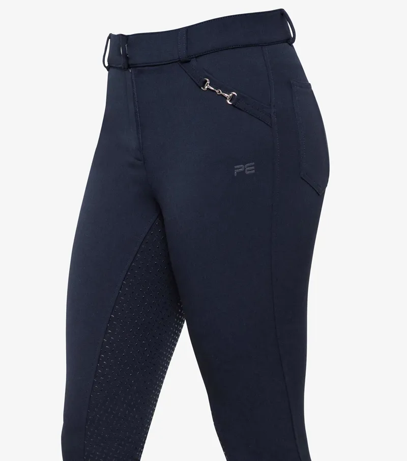 Premier Equine Brava Girls Full Seat Gel Riding Breeches Navy 6 Premier Equine Brava Girls Full Seat Gel Riding Breeches Navy - Image 4