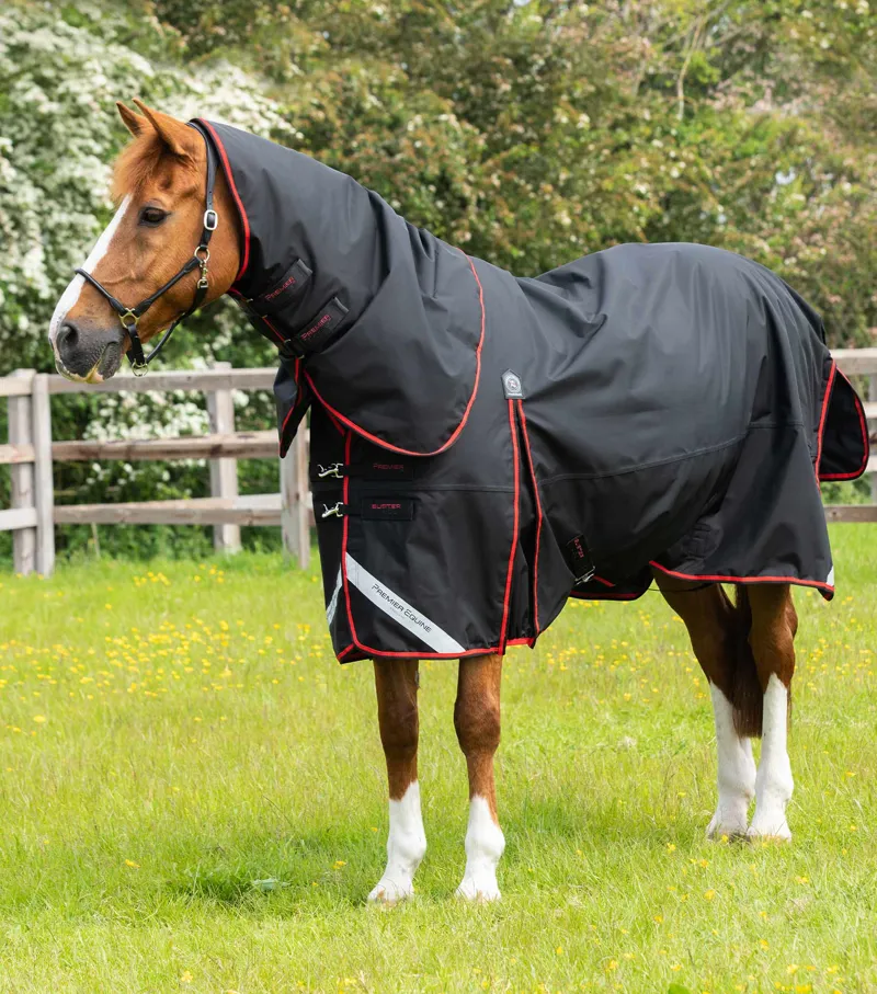 Premier Equine Buster 250g Turnout Rug With Classic Neck Cover Black 3 Premier Equine Buster 250g Turnout Rug With Classic Neck Cover Black