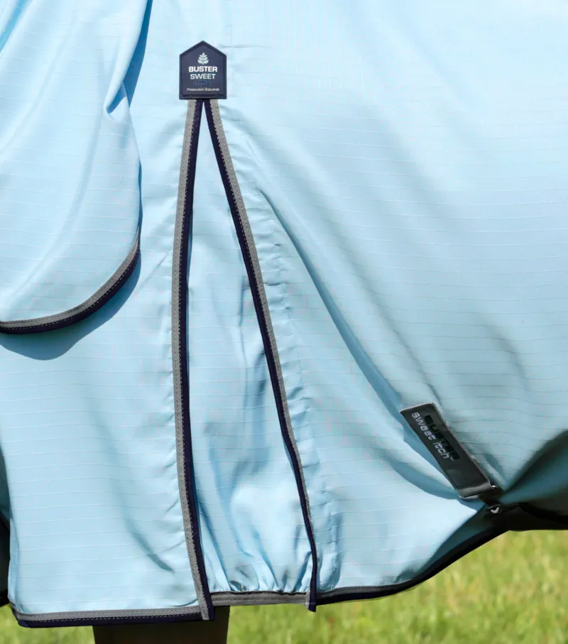 Premier Equine Buster Sweet Itch Fly Rug With Surcingles Blue 6 Premier Equine Buster Sweet Itch Fly Rug With Surcingles Blue - Image 4