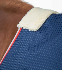 Premier Equine Buster Waffle Horse Cooler Rug Navy -Equestrian Supply Store Buster waffle cooler navy 3
