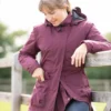 Premier Equine Cascata Ladies Waterproof Jacket Wine -Equestrian Supply Store Cascata Ladies Jacket Wine Web 2