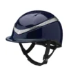 Charles Owen Halo Hat Navy Gloss / Platinum -Equestrian Supply Store Charles Owen Halo Riding Hat Navy Gloss Platinum 1