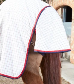 Premier Equine Combo Cotton Sheet Red Check -Equestrian Supply Store Combo Cotton Stable Sheet Red Check 5