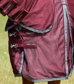 Premier Equine Combo Mesh Air Fly Rug With Surcingles Wine -Equestrian Supply Store Combo Mesh Air Fly Rug with Surcingles Wine 4