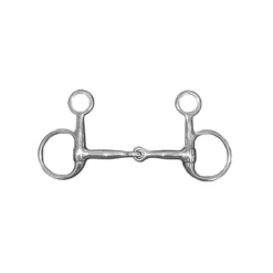JHL Pro Steel Hanging Mouth Filet Baucher Snaffle Bit In Silver