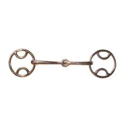 JHL Pro Steel Loop-Ring Snaffle Bit In Gold