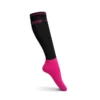 KM Elite Socks In Black/Hot Pink -Equestrian Supply Store EQUINE KMElite U Socks BlackHotPink