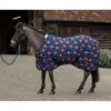 Mark Todd Mediumweight Pony Stable Rug In Navy/Orange Stars -Equestrian Supply Store EQUINE MarkTodd U MediumweightPonyStableRug NavyOrangeStar