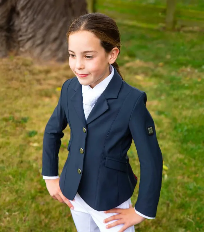 Premier Equine Hagen Girls Competition Jacket Navy 4 Premier Equine Hagen Girls Competition Jacket Navy - Image 2