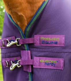 Premier Equine Buster Hardy 100g Half Neck Turnout Rug Purple 10 Premier Equine Buster Hardy 100g Half Neck Turnout Rug Purple -Equestrian Supply Store Hardy Purple 3