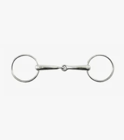 Premier Equine Hollow Mouth Race Snaffle Bit - 75mm Rings