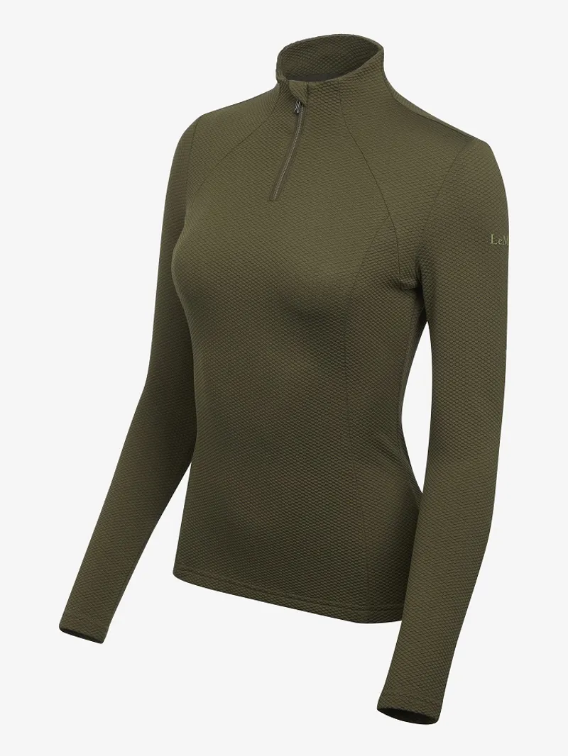 LeMieux Alice Quarter Neck Zip Moss 4 LeMieux Alice Quarter Neck Zip Moss - Image 2