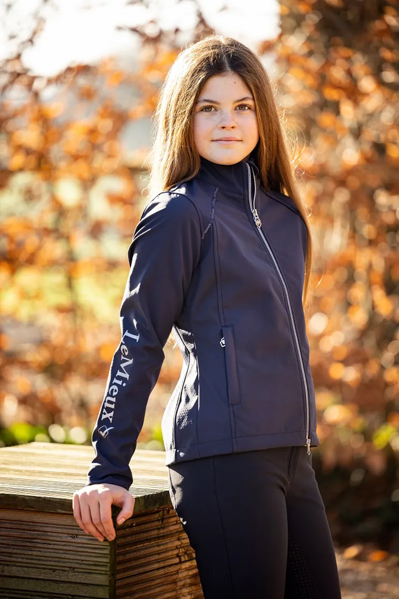 LeMieux Junior Elite Soft Shell Jacket Navy 4 LeMieux Junior Elite Soft Shell Jacket Navy - Image 2