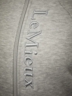 LeMieux Ladies Elite Sherpa Lined Zip Through Hoodie Grey Marl -Equestrian Supply Store IT03161 detail eliteladiessherpalinedhoodie greymarl 1