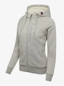 LeMieux Ladies Elite Sherpa Lined Zip Through Hoodie Grey Marl -Equestrian Supply Store IT03161 product eliteladiessherpalinedhoodie greymarl 2