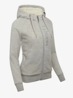 LeMieux Ladies Elite Sherpa Lined Zip Through Hoodie Grey Marl -Equestrian Supply Store IT03161 product eliteladiessherpalinedhoodie greymarl 3