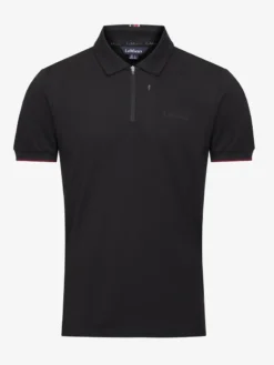 LeMieux Mens Elite Zip Polo Shirt Black