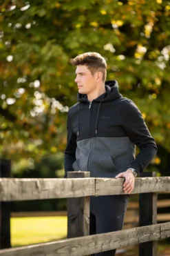 LeMieux Mens Zip Through Hoodie Charcoal -Equestrian Supply Store IT03170 lifestyle menszipthroughhoodie 2