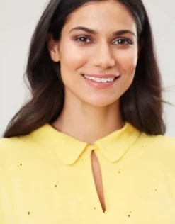 Joules Etty Broderie Women's Dress Yellow Lemon 11 Joules Etty Broderie Women's Dress Yellow Lemon -Equestrian Supply Store Joules Etty Broderie Womens Dress 6