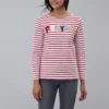 Joules Harbour Luxe Long Sleeve Jersey Top Cream Red Stripe UK8 2 Joules Harbour Luxe Long Sleeve Jersey Top Cream Red Stripe UK8 -Equestrian Supply Store Joules Harbour Luxe Long Sleeve Jersey Top 1