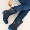 Joules Molly Mid Height Printed Wellies Navy Dogs -Equestrian Supply Store Joules Molly Mid Height Dog Printed Wellies Navy Dogs 2