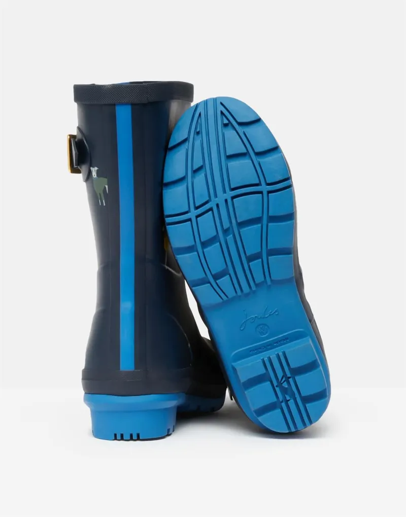 Joules Molly Mid Height Printed Wellies Navy Dogs 7 Joules Molly Mid Height Printed Wellies Navy Dogs - Image 5