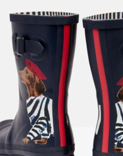 Joules Molly Mid Height Printed Wellies Navy Sausage Dog -Equestrian Supply Store Joules Molly Mid Height Printed Wellies Navy Sausage Dog 5