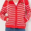 Joules Oakham Embroidered Zip Through Sweatshirt Red Dash 1 Joules Oakham Embroidered Zip Through Sweatshirt Red Dash -Equestrian Supply Store Joules Womens Oakham Embroidered Zip Through Sweatshirt 1