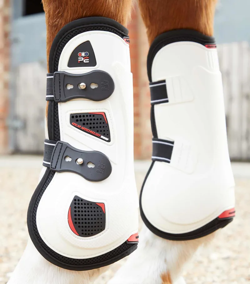 Premier Equine Kevlar Airtechnology Tendon Boots White 5 Premier Equine Kevlar Airtechnology Tendon Boots White - Image 3