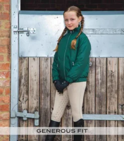 Premier Equine Junior Pro Rider Unisex Riding Jacket Green -Equestrian Supply Store Kids Pro Rider Unisex Waterproof Riding Jacket Green 2