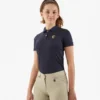 Premier Equine Junior Unisex Riding Polo Shirt Navy -Equestrian Supply Store Kids Unisex Pro Polo Shirt Navy 1
