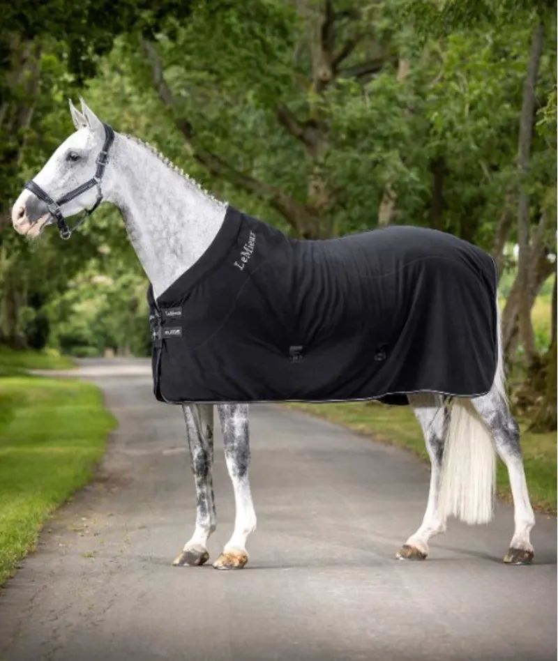 LeMieux Kudos Fleece Cooler Rug Black 3 LeMieux Kudos Fleece Cooler Rug Black