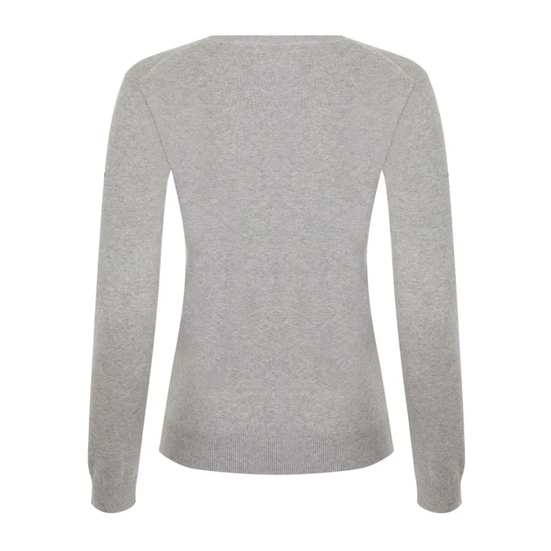 LeMieux Elite Ladies V-Neck Jumper Grey 4 LeMieux Elite Ladies V-Neck Jumper Grey - Image 2
