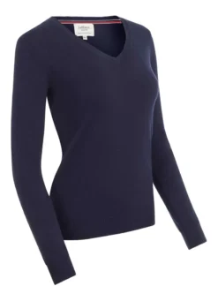 LeMieux Elite Ladies V-Neck Jumper Navy