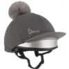 LeMieux Pom Hat Silk Slate Grey -Equestrian Supply Store LeMieux Hat Silk Slate Grey 1