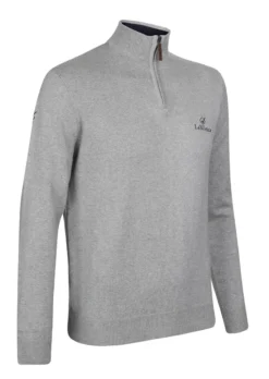 LeMieux Mens Jumper Grey -Equestrian Supply Store LeMieux Monsieur Mens Crew Jumper Grey 3