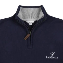 LeMieux Mens Jumper Navy -Equestrian Supply Store LeMieux Monsieur Mens Crew Jumper Navy 6
