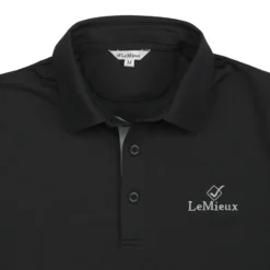 LeMieux Mens Polo Shirt Black -Equestrian Supply Store LeMieux Monsieur Mens Polo Shirt Black 6