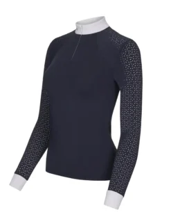 LeMieux Olivia Long Sleeve Show Shirt Navy 8 LeMieux Olivia Long Sleeve Show Shirt Navy -Equestrian Supply Store LeMieux Olivia Long Sleeve Show Shirt Navy 2